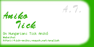 aniko tick business card