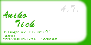 aniko tick business card